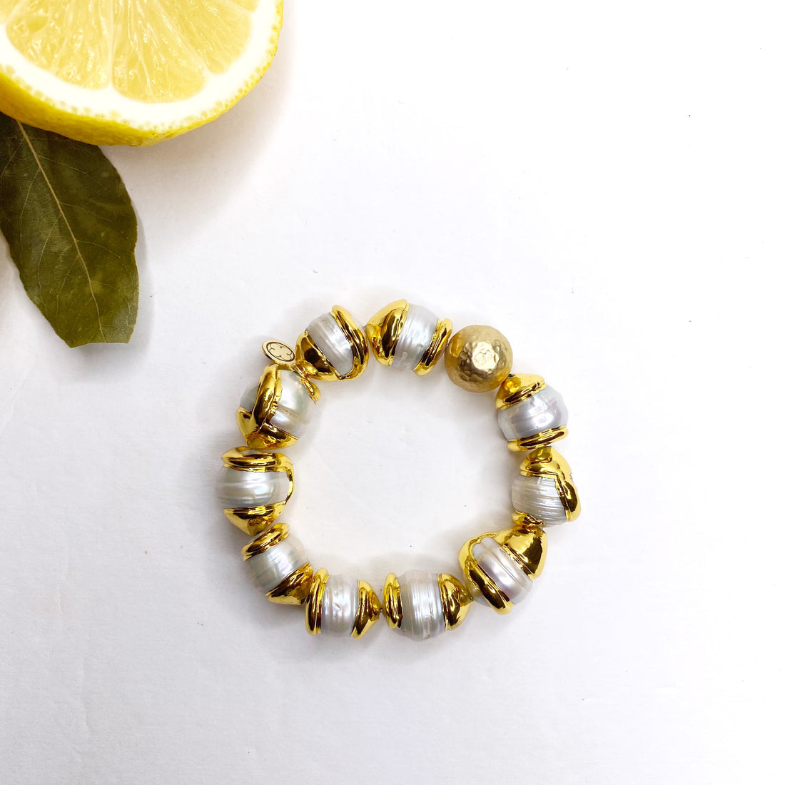 Pearl Bezel Bracelet - Oriana Lamarca LLC