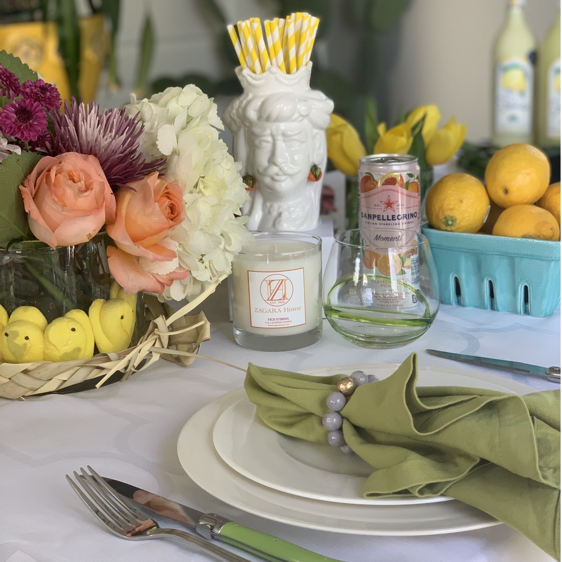 Periwinkle Riverstone Wine Glass Marker & Napkin Ring - Oriana Lamarca LLC