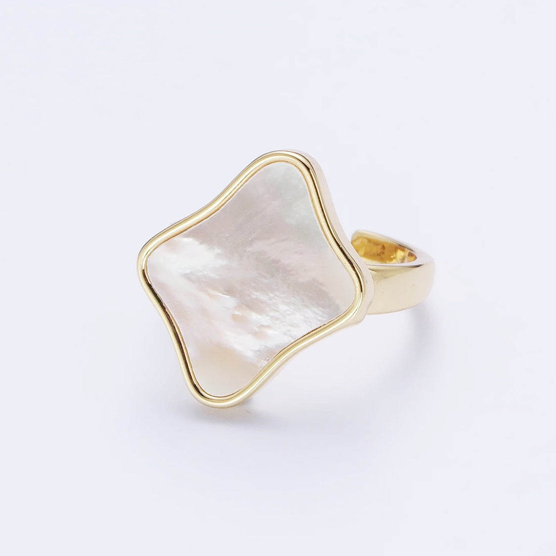 Mother of Pearl Rhombus Ring - Oriana Lamarca LLC