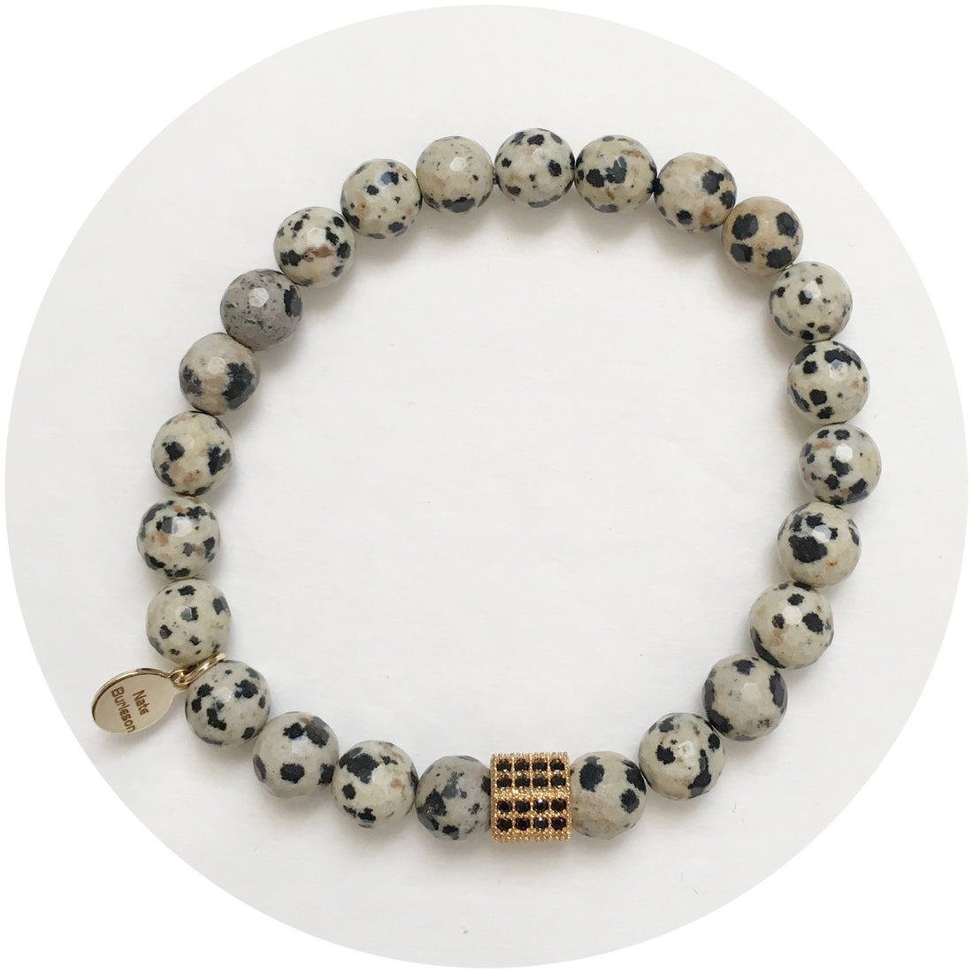Nate B. Mens Dalmatian Jasper Pavè Oro Crest - Oriana Lamarca LLC