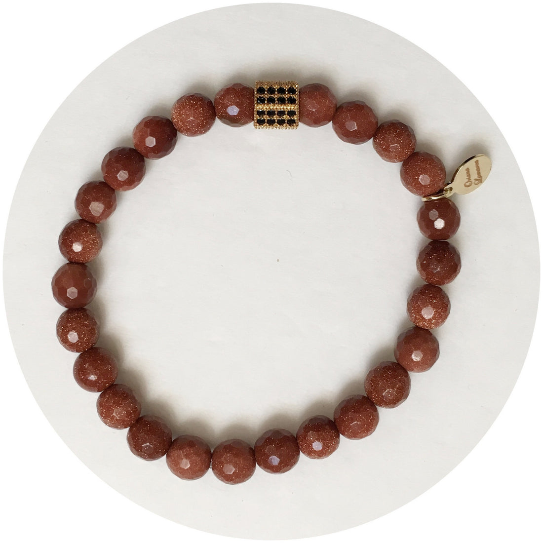 Nate B. Mens Goldstone with Pavè Oro Crest - Oriana Lamarca LLC