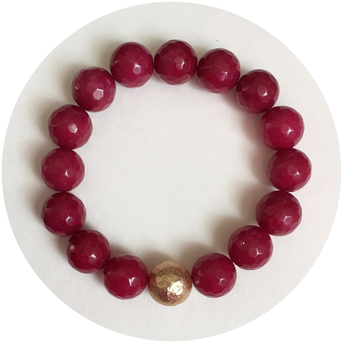 Marsala Jade with Hammered Gold Accent - Oriana Lamarca LLC