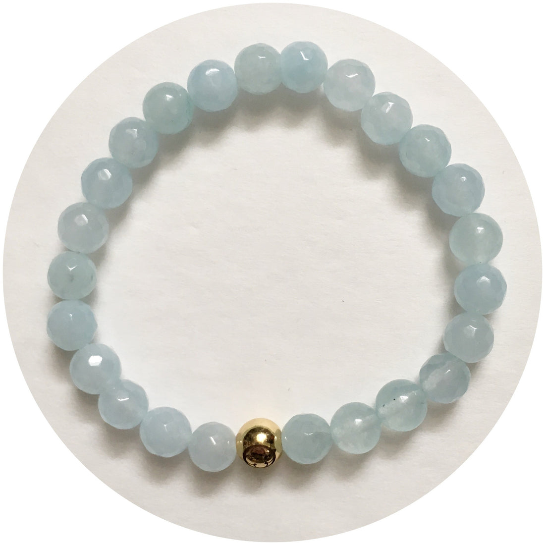 Mens Aqua Jade with Gold Accent - Oriana Lamarca LLC
