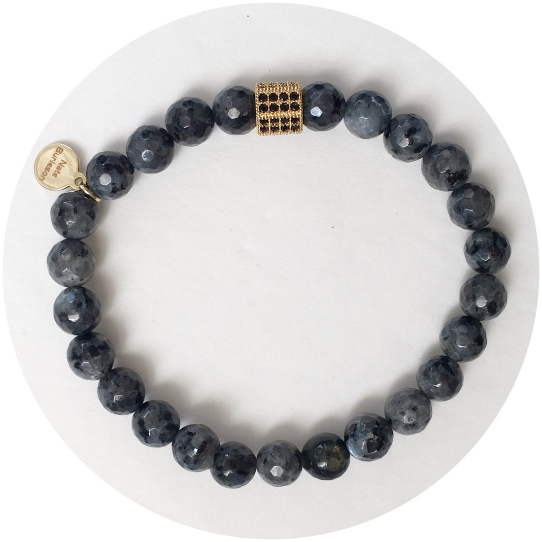 Nate B. Mens Labradorite Pavè Oro Crest - Oriana Lamarca LLC