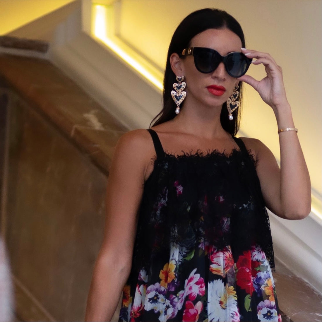 Franca Heart Drop Earring