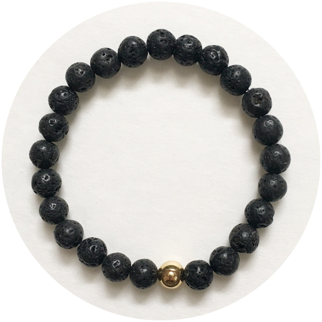 Mens Black Lava with Gold Accent - Oriana Lamarca LLC