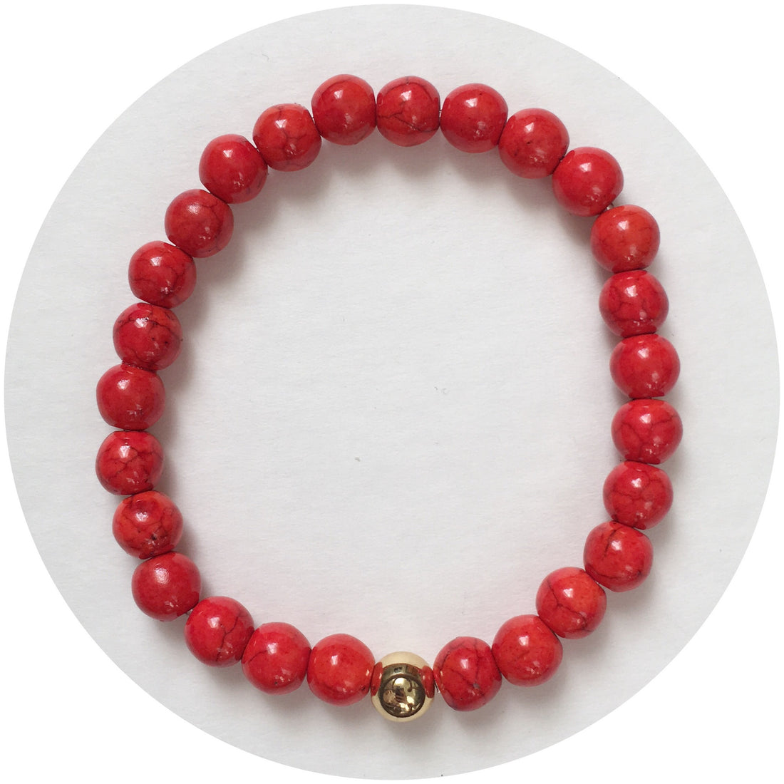 Mens Orange Howlite with Gold Accent - Oriana Lamarca LLC