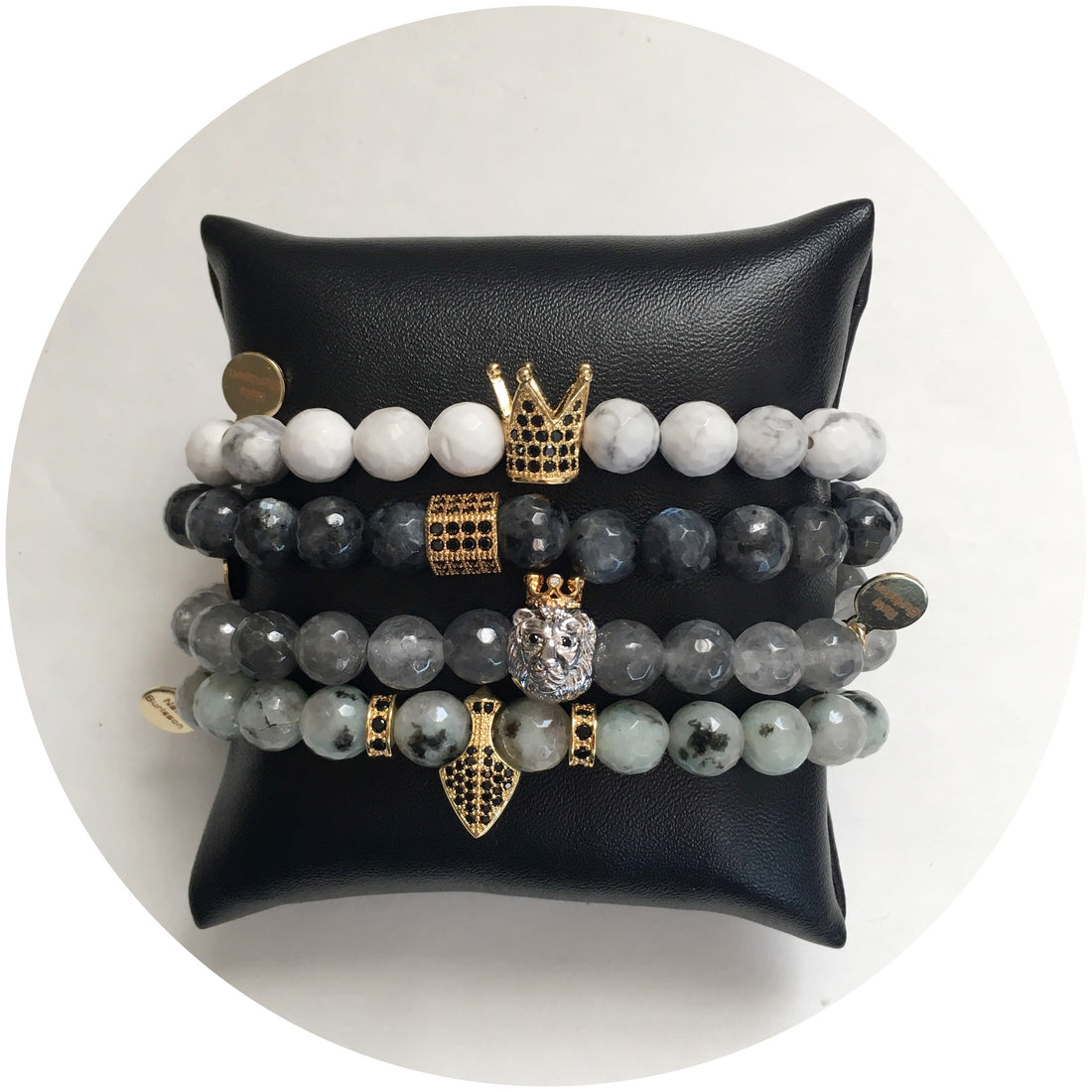 Nate B. Mens Labradorite Pavè Oro Crest - Oriana Lamarca LLC