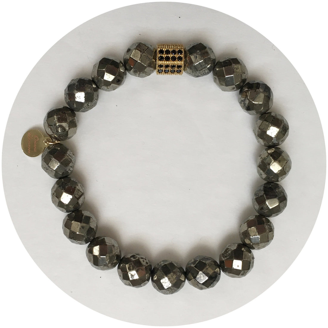 Nate B. Mens Pyrite with Pavè Oro Crest - Oriana Lamarca LLC