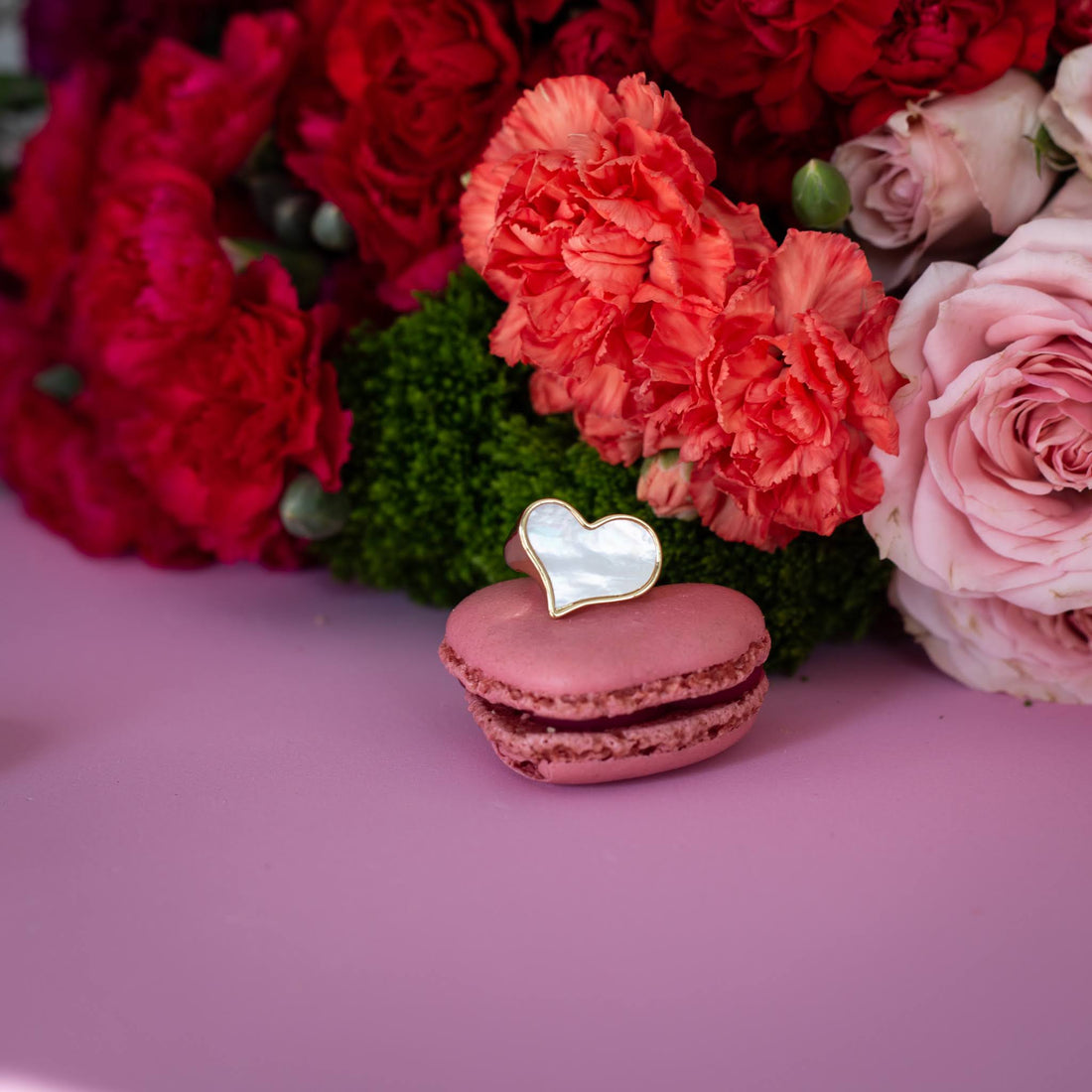 Mother of Pearl Love Heart Ring - Oriana Lamarca LLC