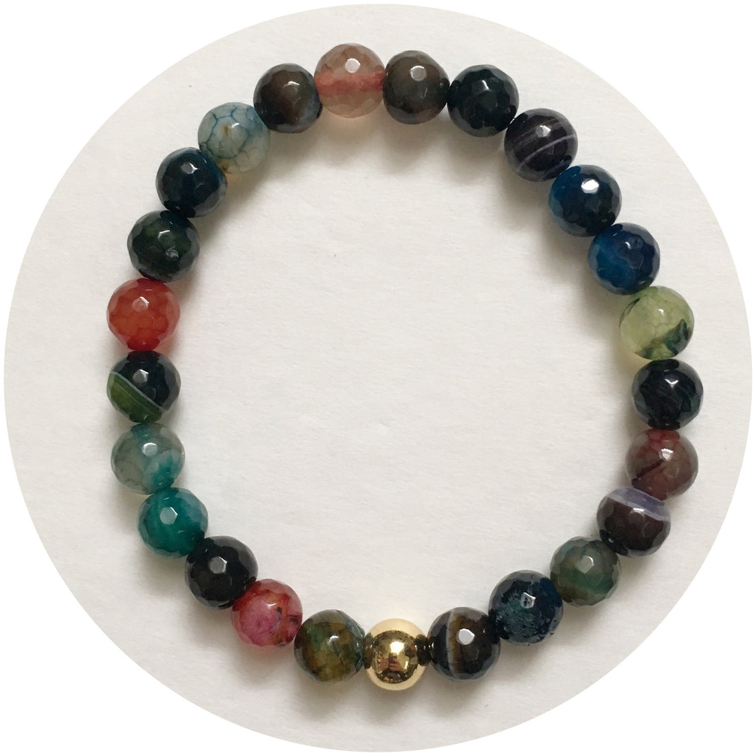 Mens Multicolor Agate with Gold Accent - Oriana Lamarca LLC