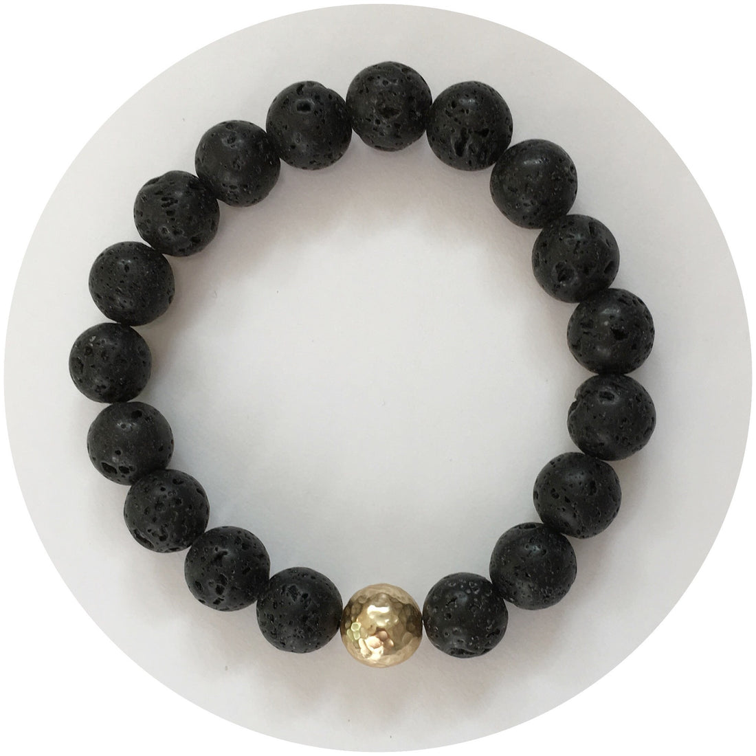 Black Lava with Hammered Gold Accent - Oriana Lamarca LLC