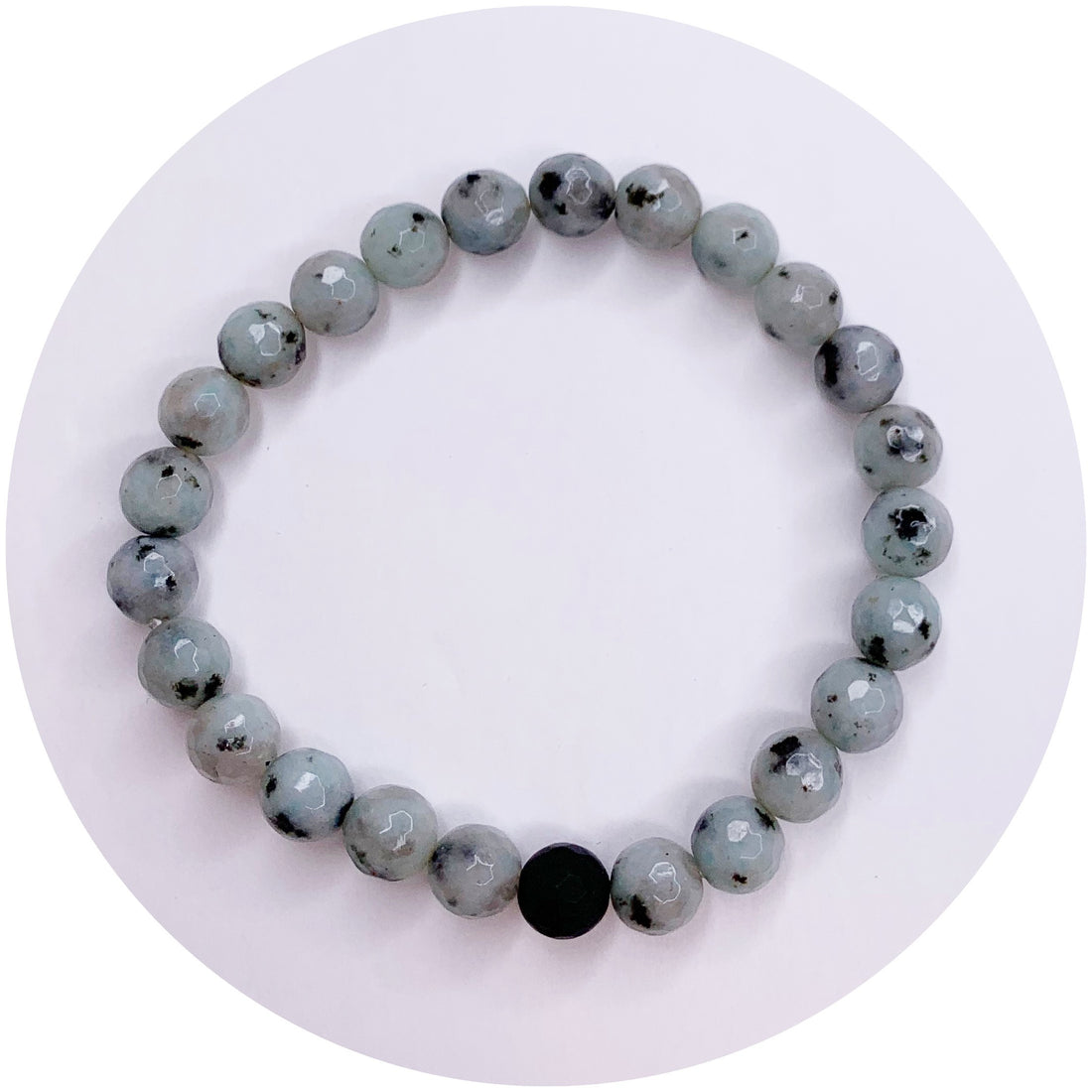 Mens Kiwi Jasper with Black Onyx Accent - Oriana Lamarca LLC