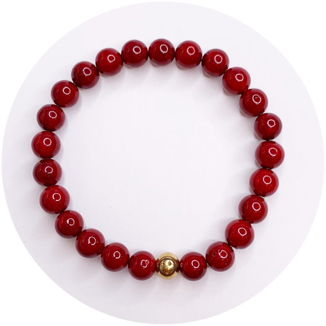 Mens Red Riverstone with Gold Accent - Oriana Lamarca LLC