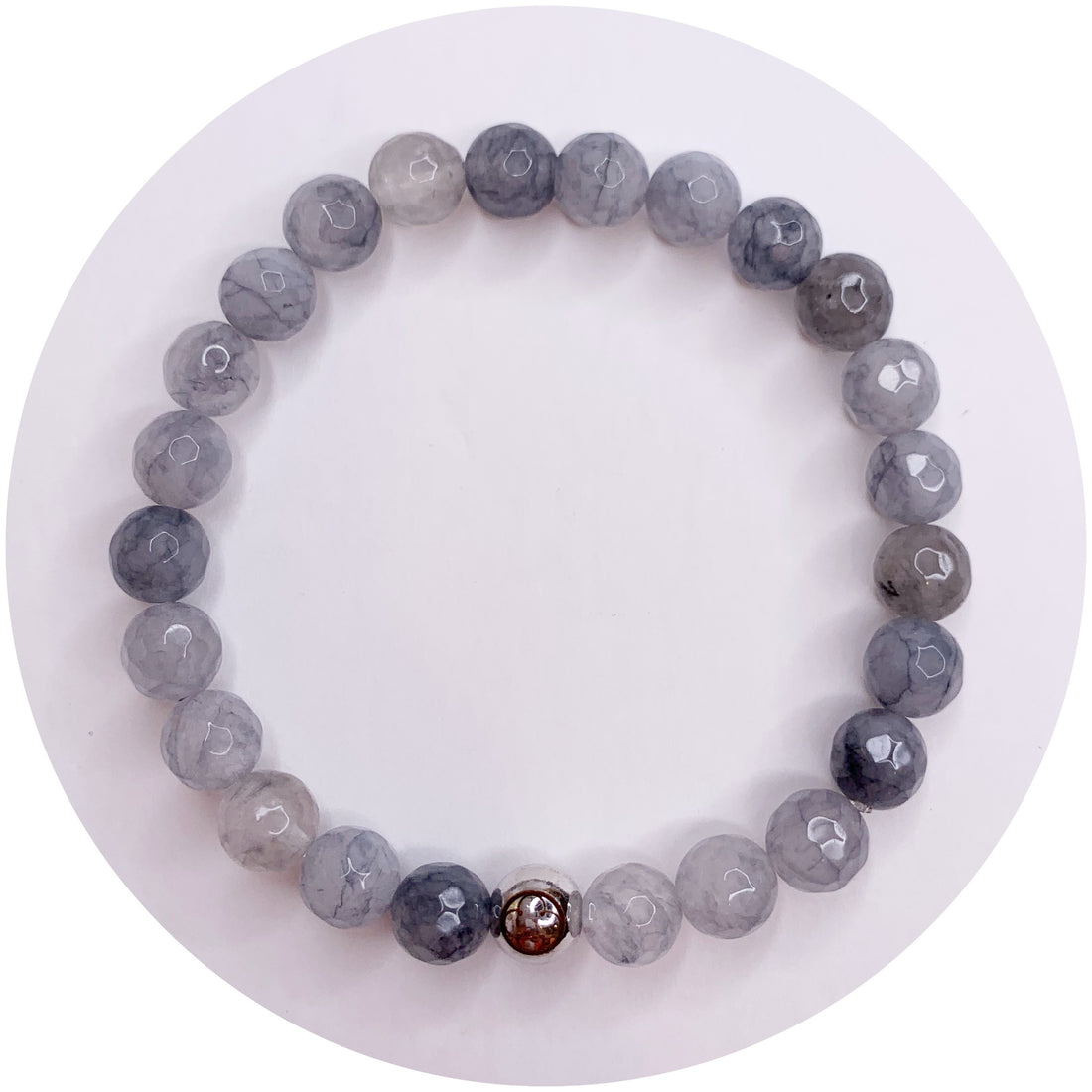 Mens Grey Quartz with Silver Accent - Oriana Lamarca LLC