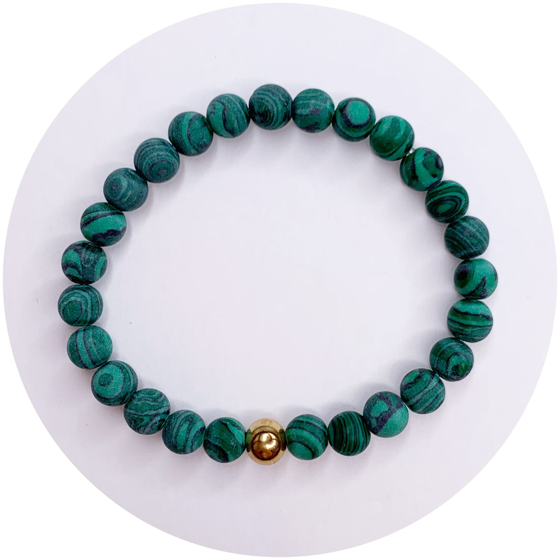 Mens Matte Malachite with Gold Accent - Oriana Lamarca LLC
