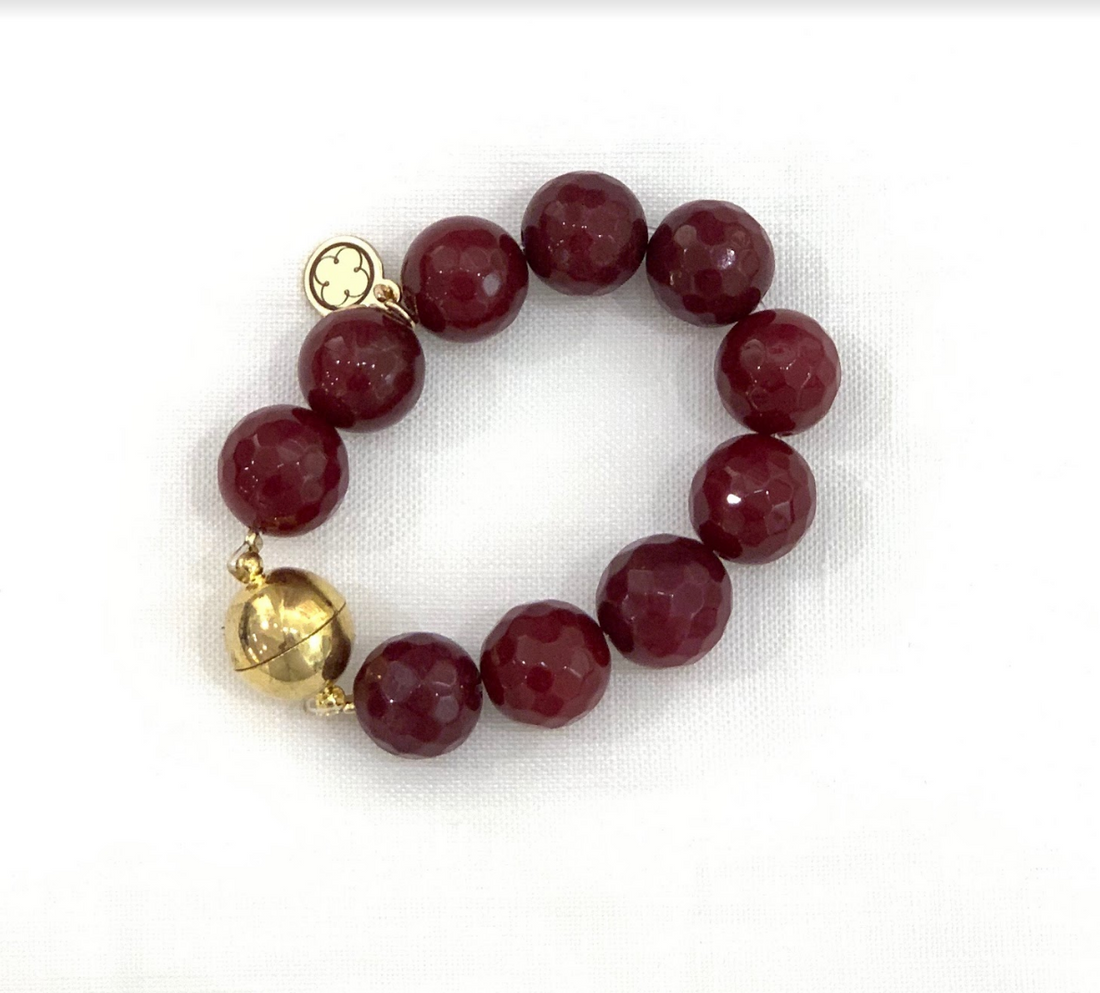 Marsala Jade Wine Glass Marker & Napkin Ring - Oriana Lamarca LLC