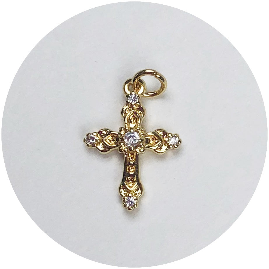 Pavé Piccolo Cross Pendant