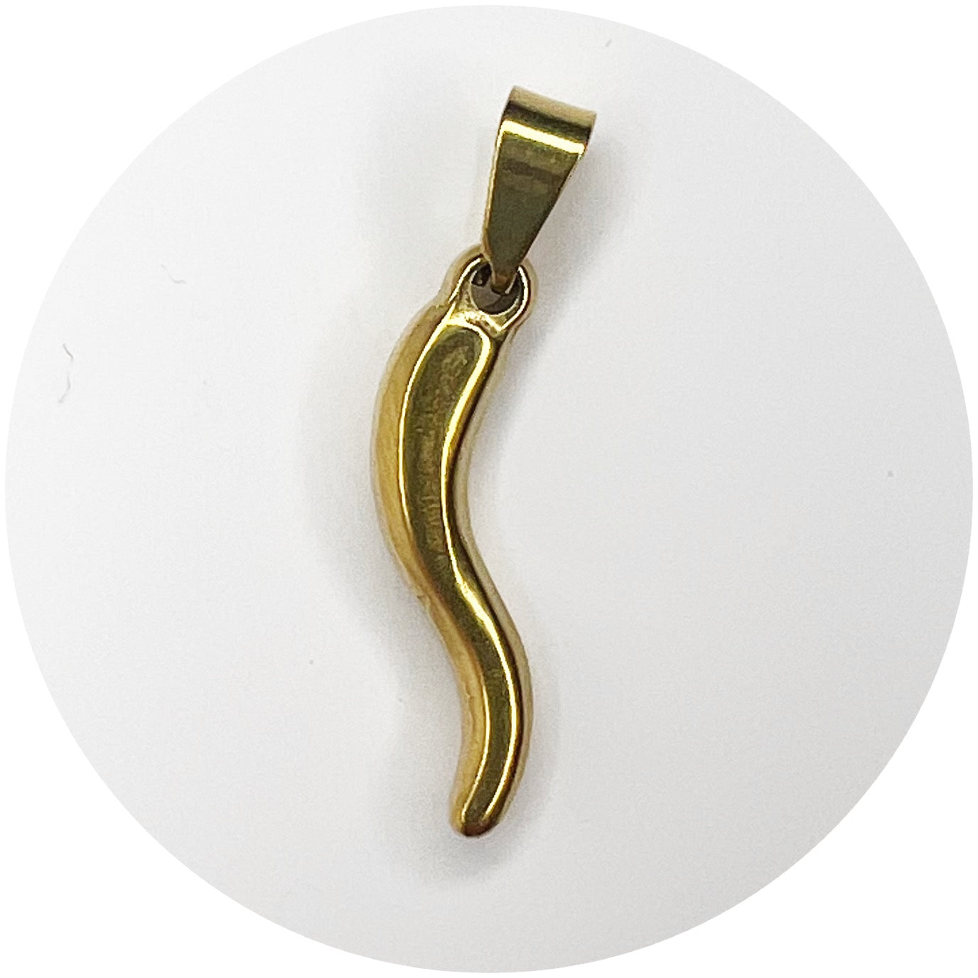 Gold Horn Cornicello Pendant