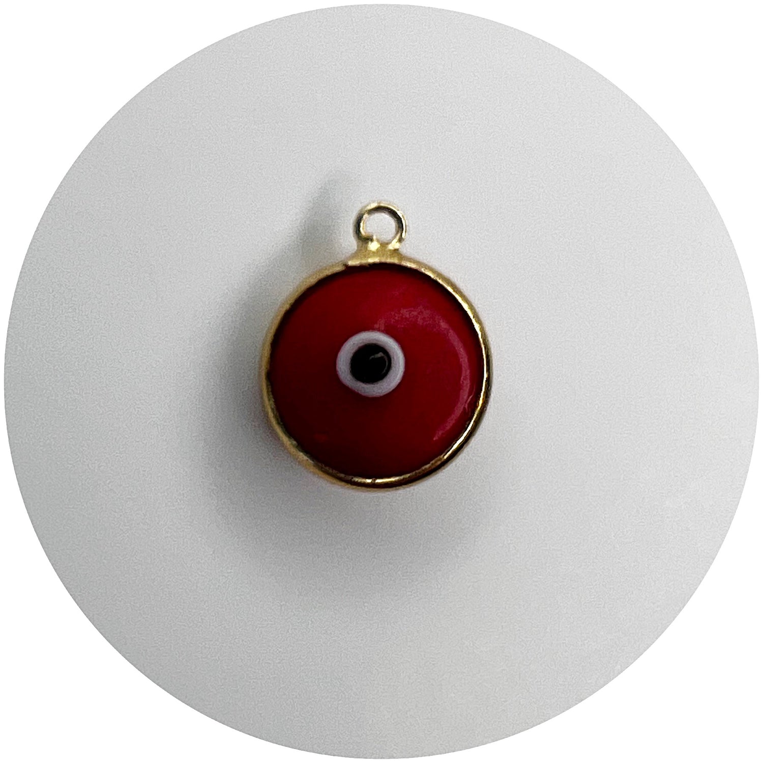 Red Glass Evil Eye Pendant