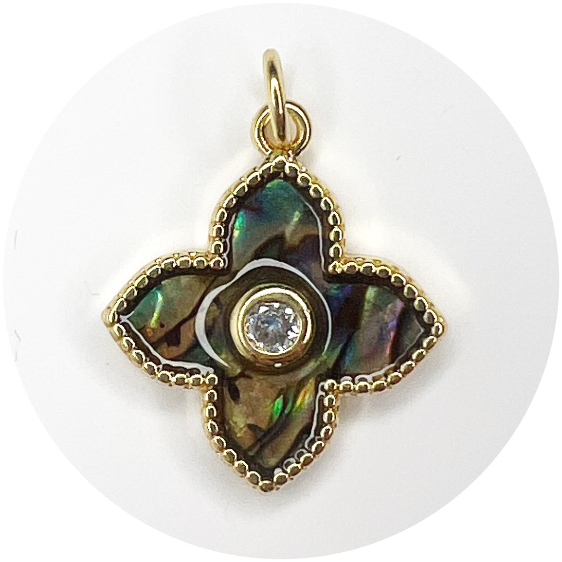 Abalone Pointed Clover Pendant