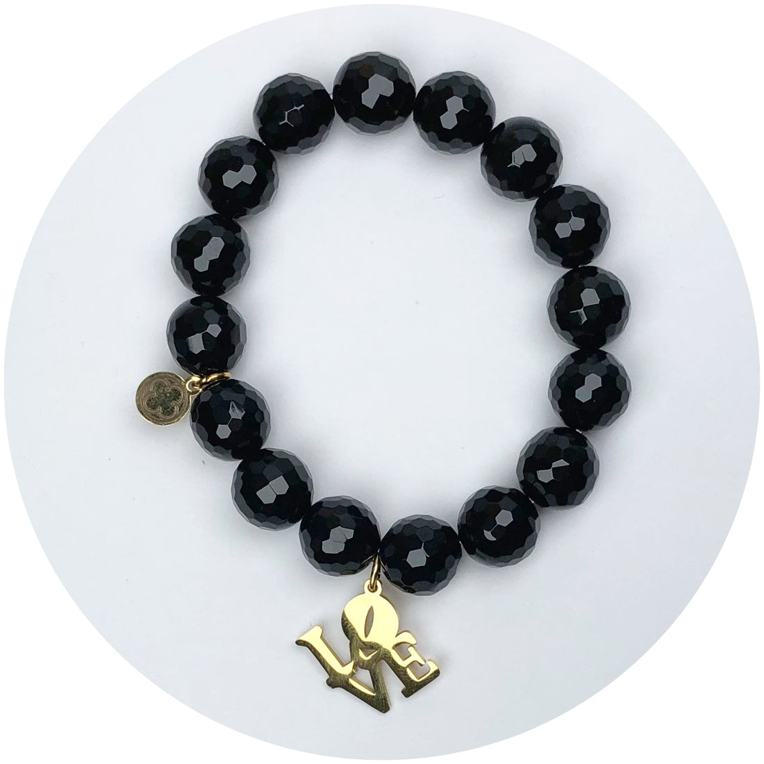 LIMITED EDITION Black Onyx with  Square Love Pendant