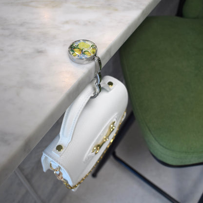 Foldable Lemon Maiolica Purse Hook