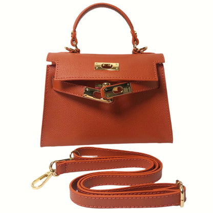 Sophie Orange Leather Handbag