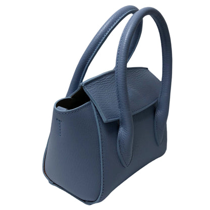 Martina Denim Blue Leather Handbag