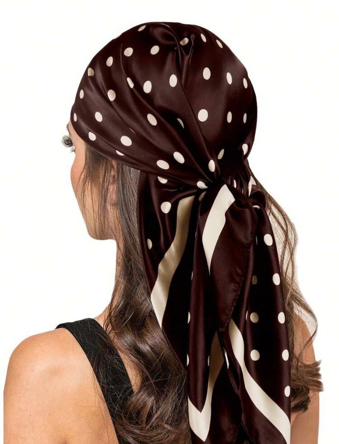 Brown Polka Dot Medium Foulard