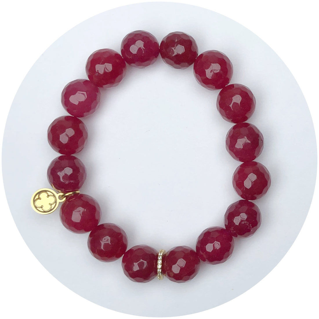 Rosewood Jade with Pavé Gold Spacer