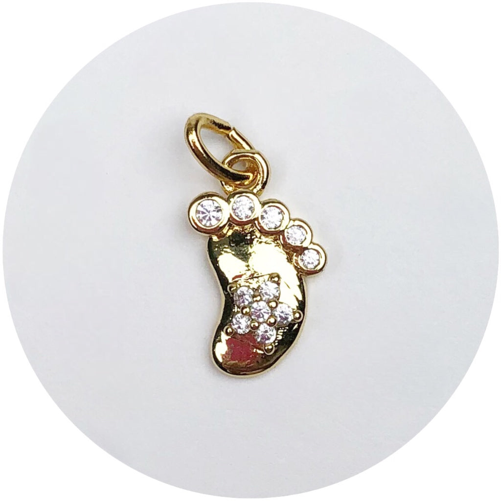 Pavé Baby Foot Pendant