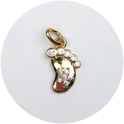Pavé Baby Foot Pendant
