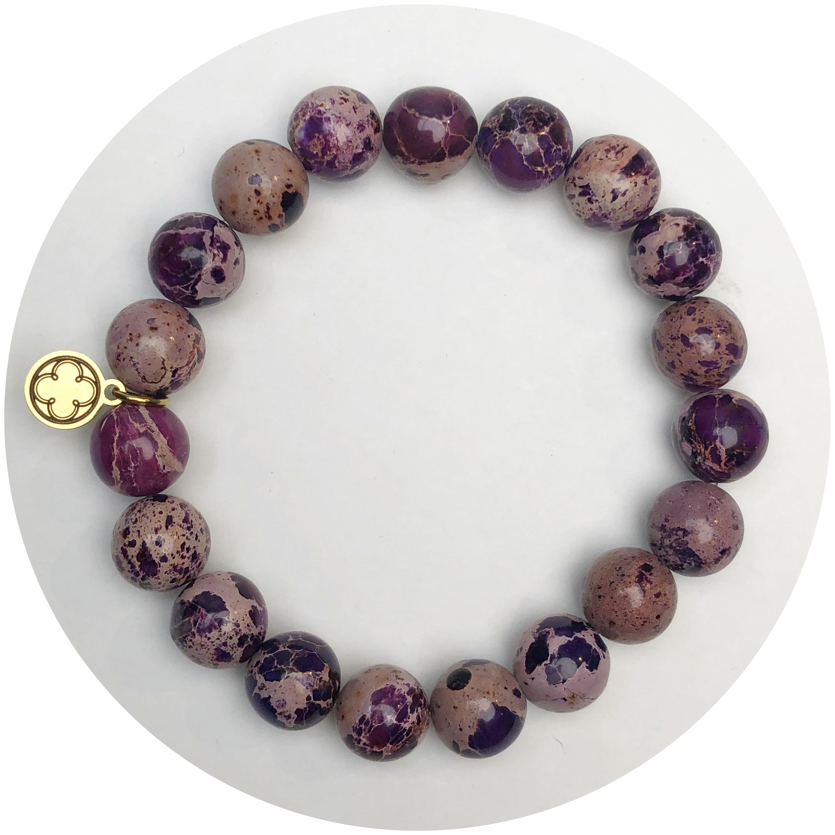 Purple Jasper Beaded Bracelet