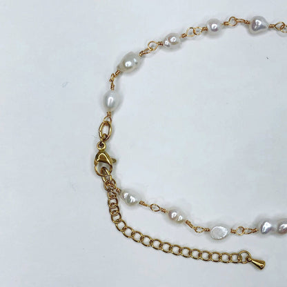 Freshwater Pearl Beaded Rosary Necklace