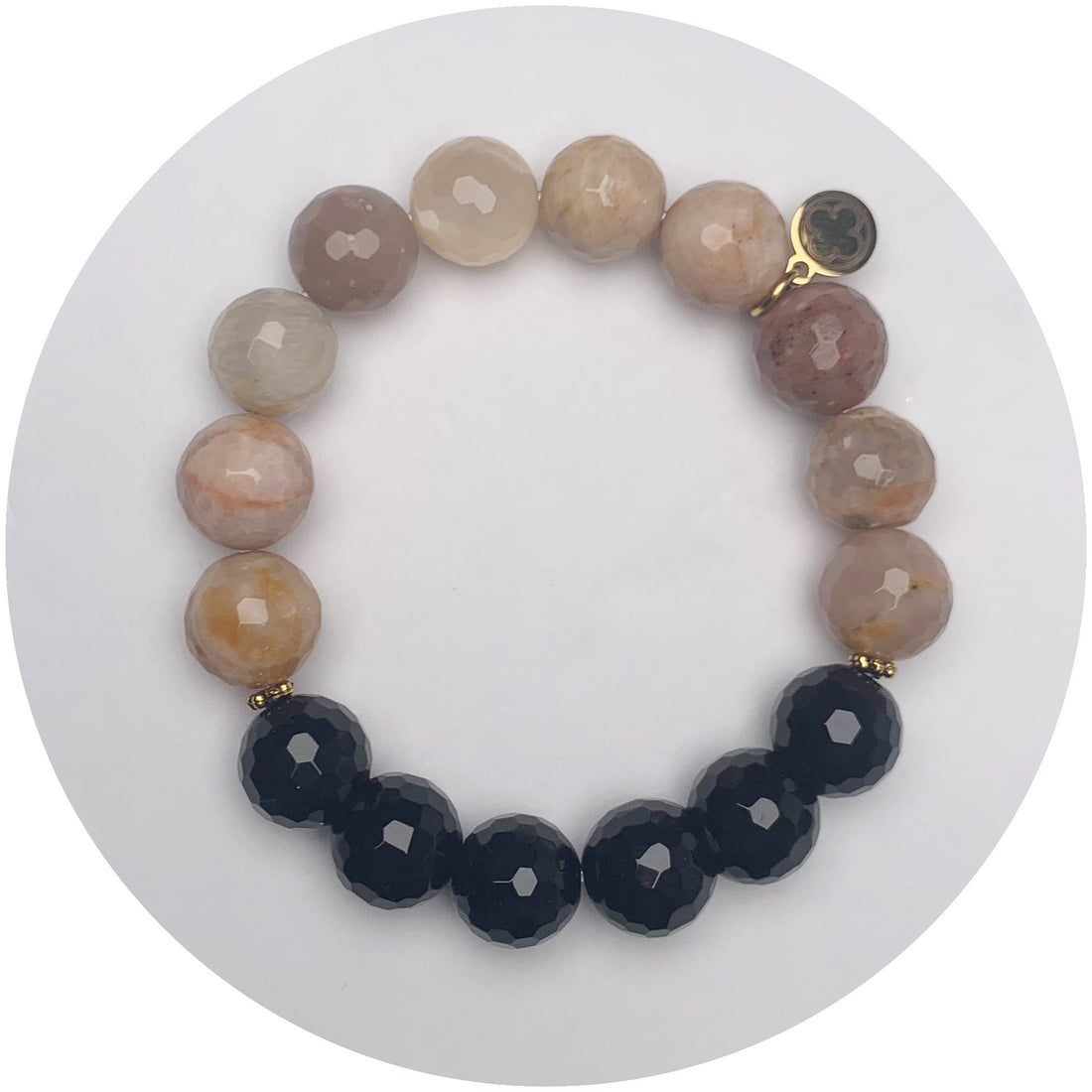 Gleaming Riverstone and Midnight Jade wtih Mini Gold Daisies
