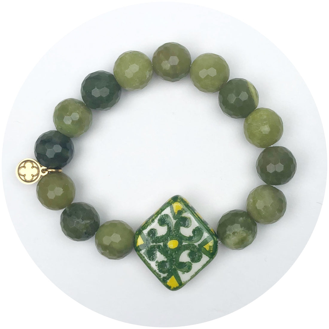 Dark Olive Jade and Verde Smeraldo Tile Ceramic