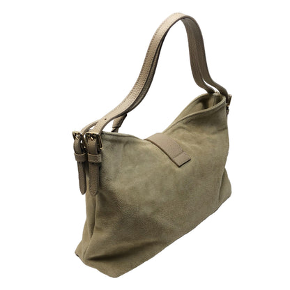 Sarina Taupe Suede Shoulder Bag