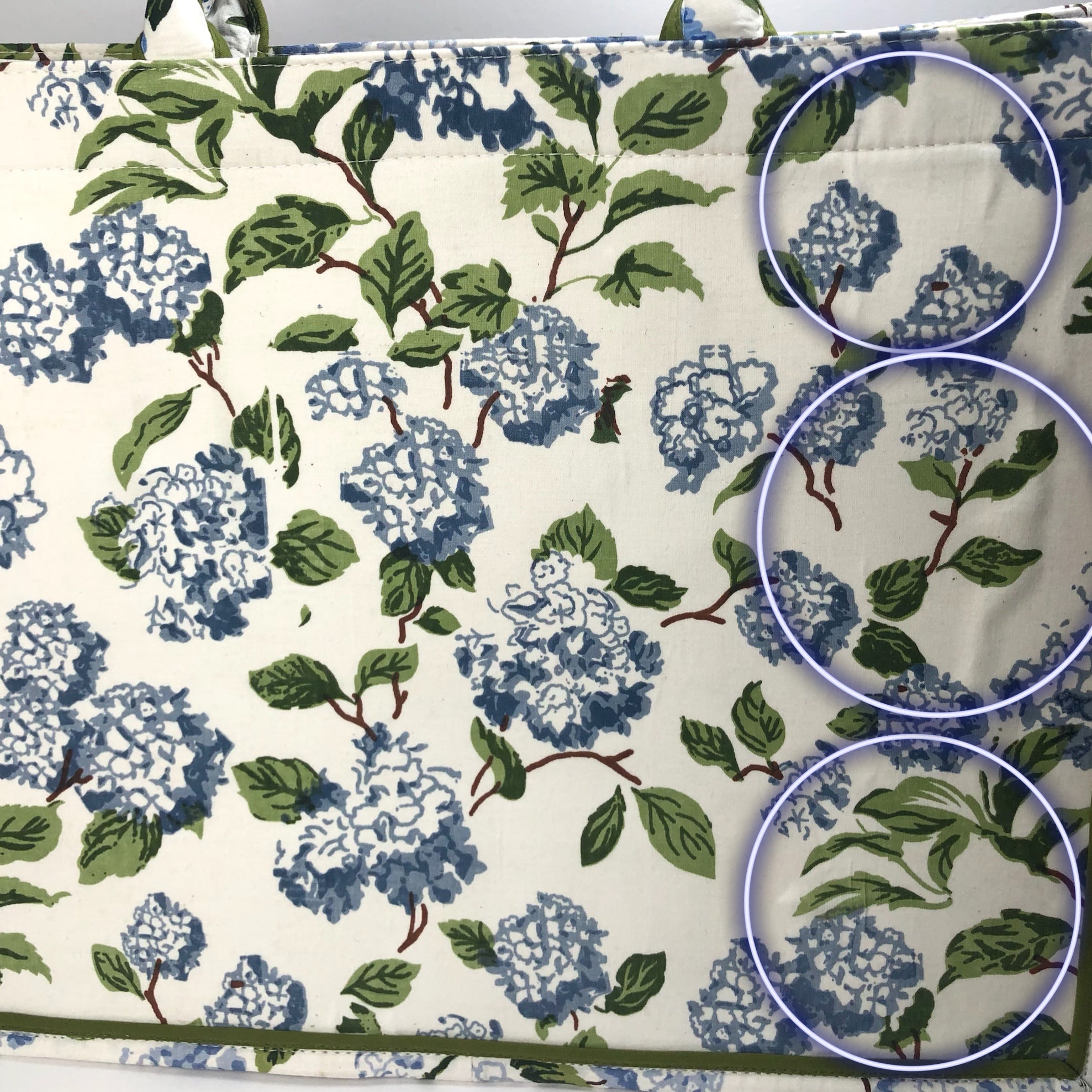 Bianca Blue Hydrangea Beaded &quot;Beach&quot; Bag