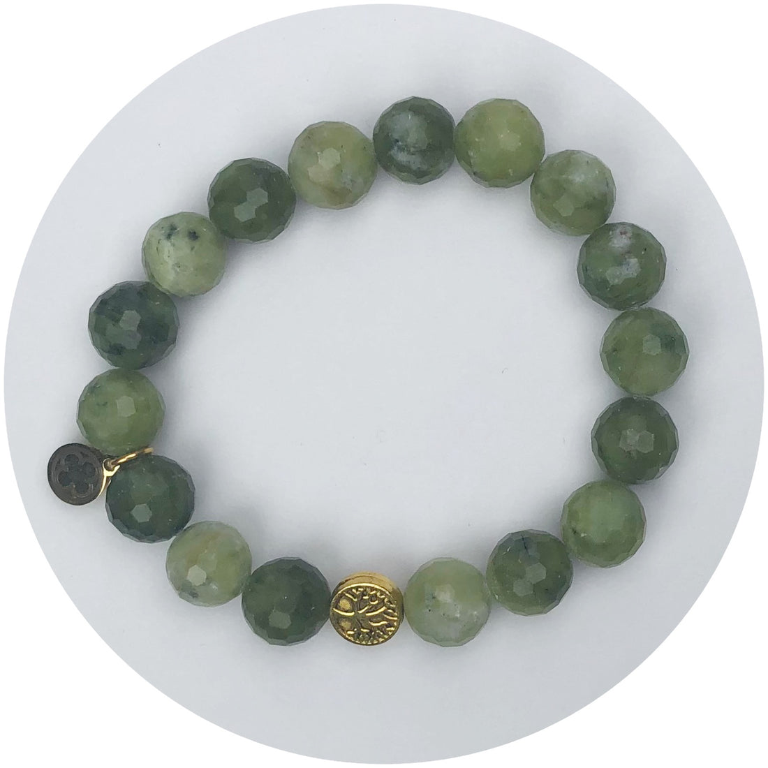 Moss Green Agate with Tree of Life Accent