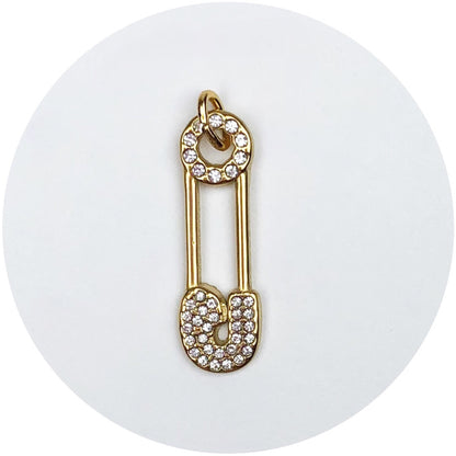 Pavé Safety Pin Pendant