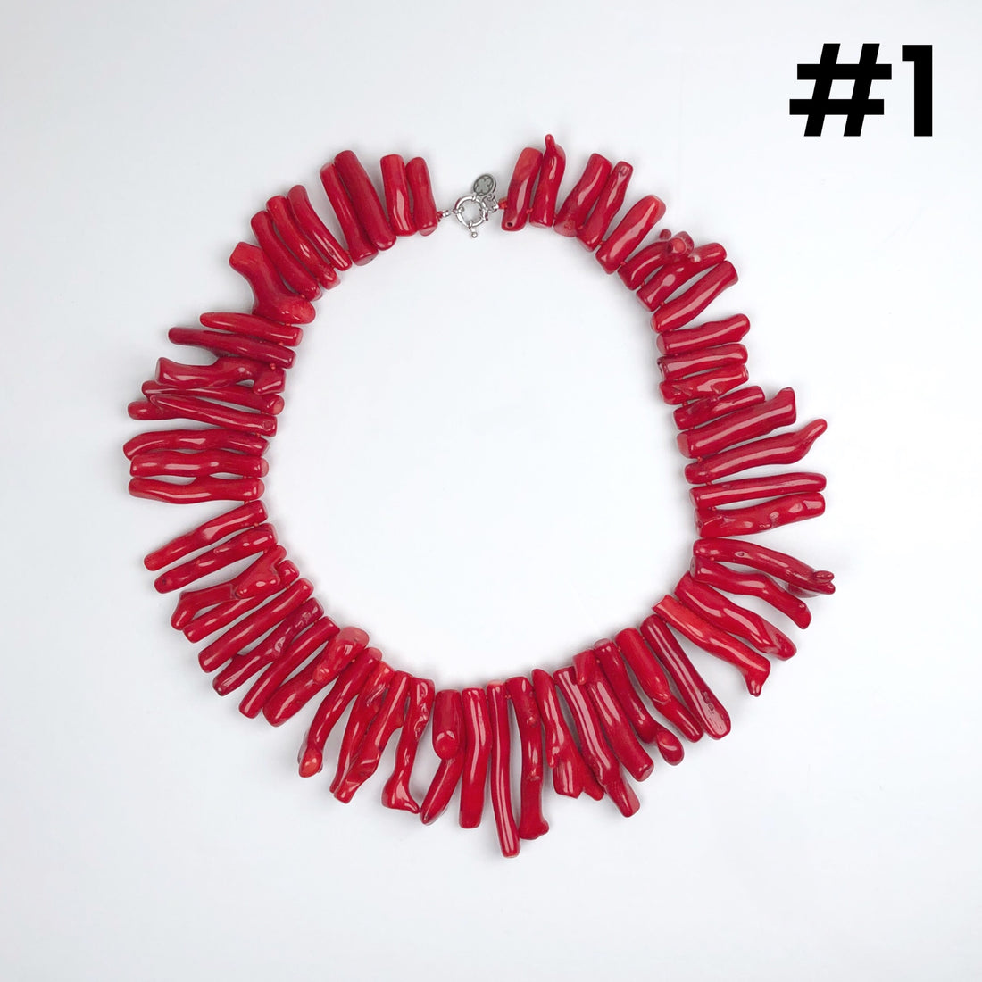 Red Coral Branch Necklace