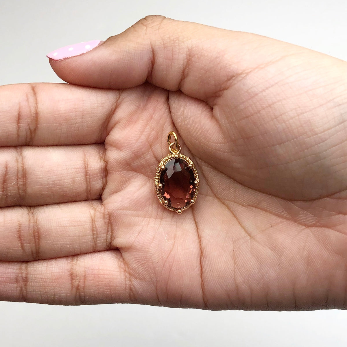 Red Garnet Hidden Gem Pendant