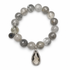 Grey Quartz with Pavé Grey Crystal Point Pendant - Oriana LaMarca Designs