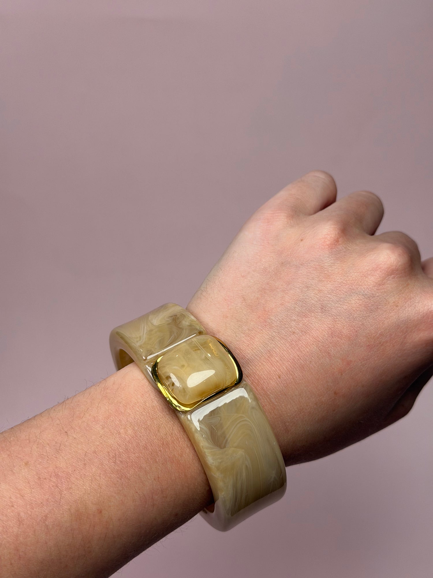 Valentina Taupe Hinged Bangle