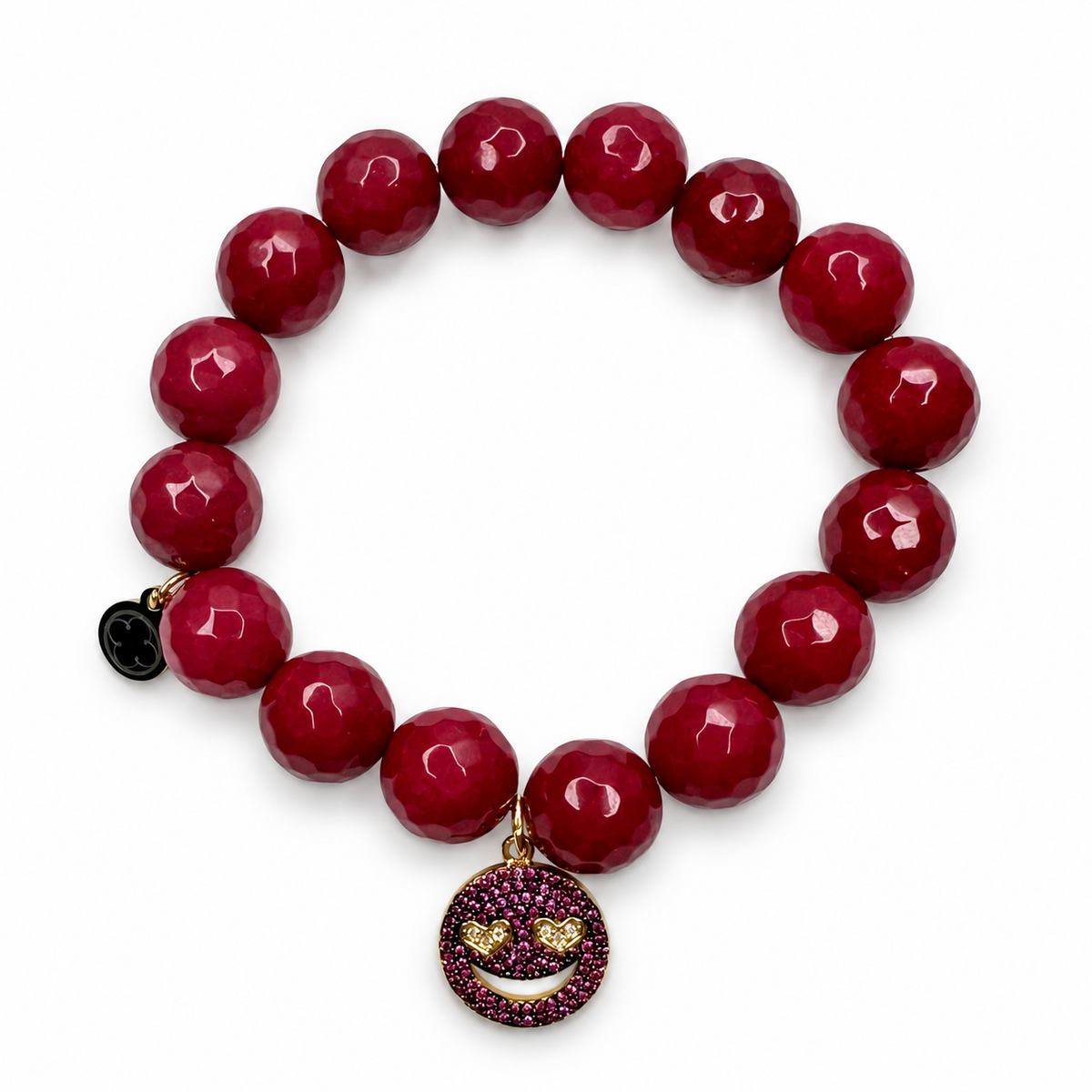 Marsala with Pavé Heart Eyes Pendant - Oriana LaMarca Designs
