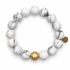 White Howlite with Hammered Gold Accent - Oriana LaMarca Designs