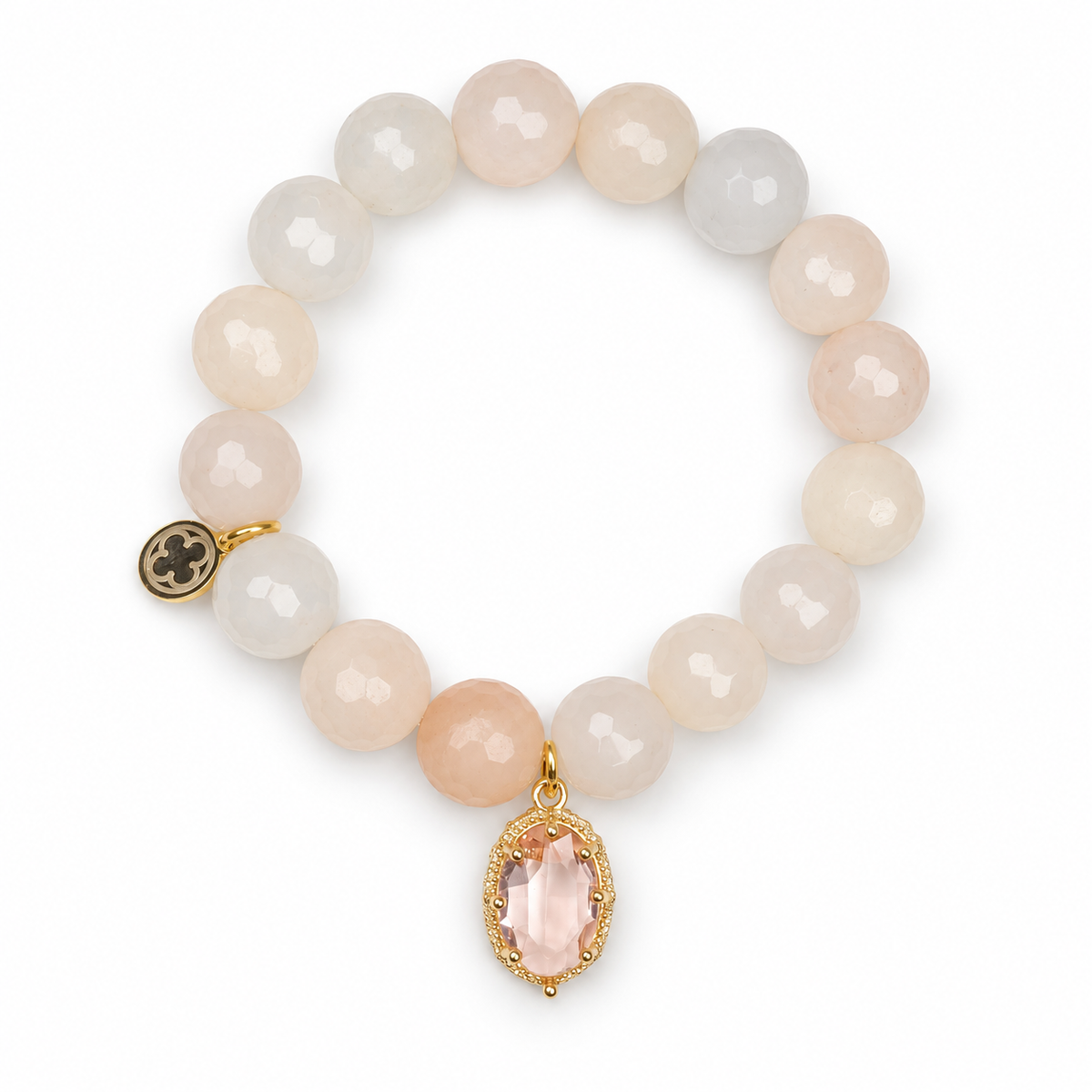 Peach Aventurine with Pavé Peach Crystal Point Pendant - Oriana LaMarca Designs