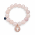 Rose Quartz with Pavé Rose Gold Signature Logo - Oriana LaMarca Designs