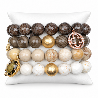 Quiet Luxury Armparty on white studio background